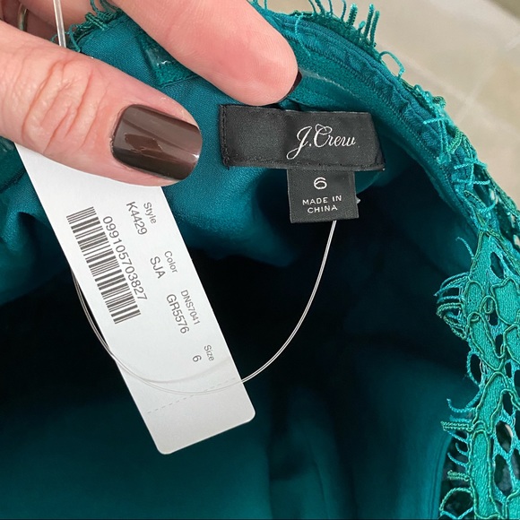 J. Crew Lace Sheath Dress in Spicy Jade - Picture 15 of 16